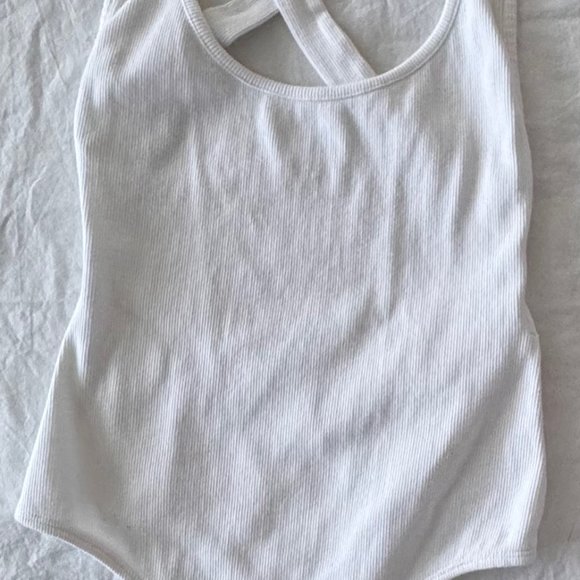 Free People Intimately, White Ribbed Fabric Bodysuit, Size: XS, NWOT/NEW - Picture 2 of 14